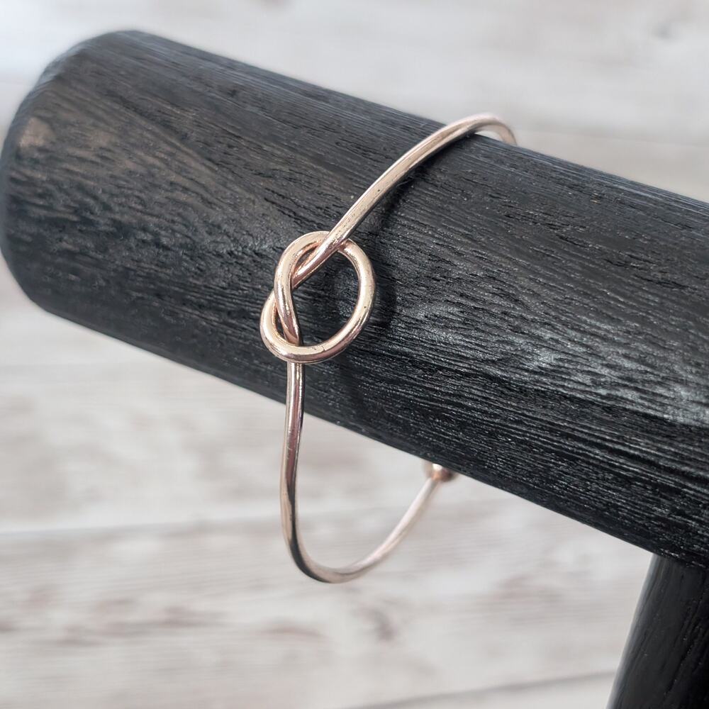 Very Light Shade of Rose Gold Tone Knot Bracelet - Condition Issues